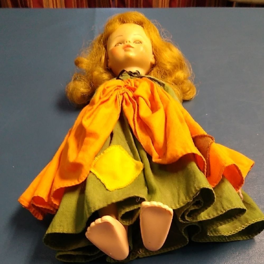 Cinderella Madame Alexander Vintage Orange and Green Doll
